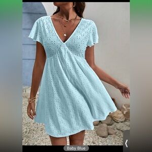 SHEIN Frenchy Butterfly Sleeve V Neck Schiffy Dress size XS NWT